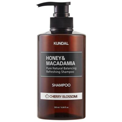 Black Friday 2022 Sampon Hipoalergenic Natural si Extra Hidratant cu Miere si Macadamia si Parfum de Floare de Cires - Kundal Honey & Macadamia Cherry Blossom