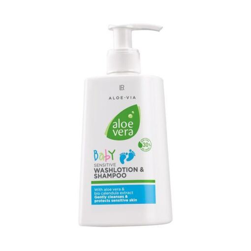Black Friday 2022 Şampon delicat pentru păr şi corp - Baby Sensitive Washlotion & Shampoo Aloe Vera 250 ml - LR