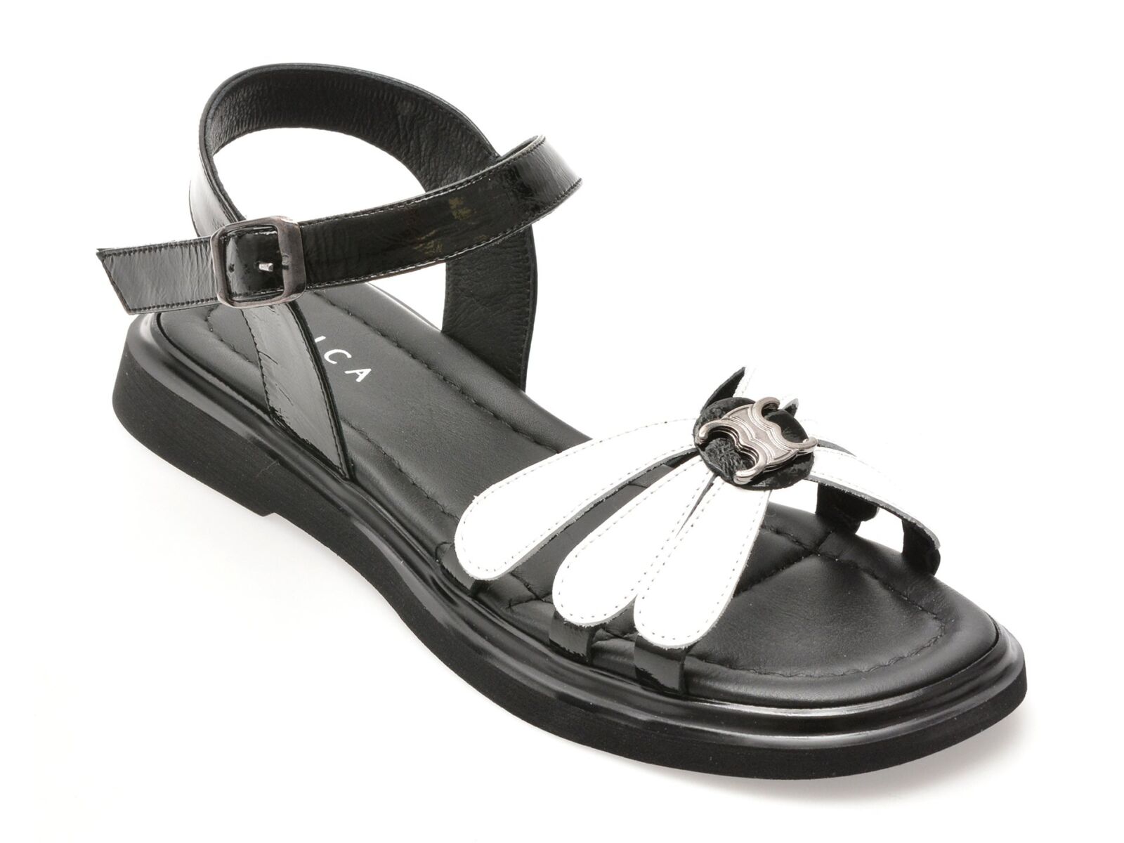 Black Friday Sandale EPICA alb-negru