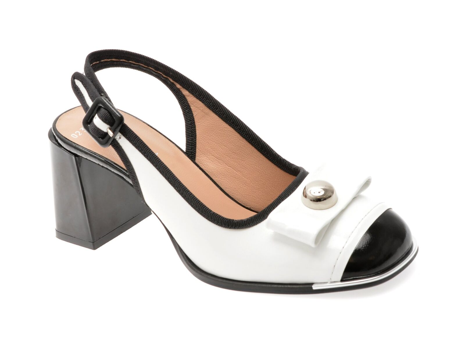 Black Friday Sandale EPICA alb-negru