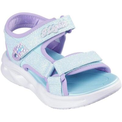 Black Friday 2025 Sandale copii Skechers Sola Glow Sandal 303024L-LBLV