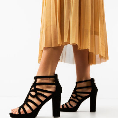 Black Friday Sandale cu toc Aviaaja Negre