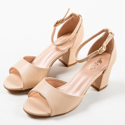 Black Friday Sandale cu toc Bride Bej 2