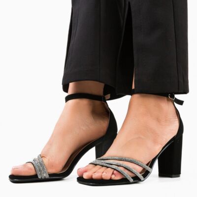 Black Friday Sandale cu toc Chikere Negre