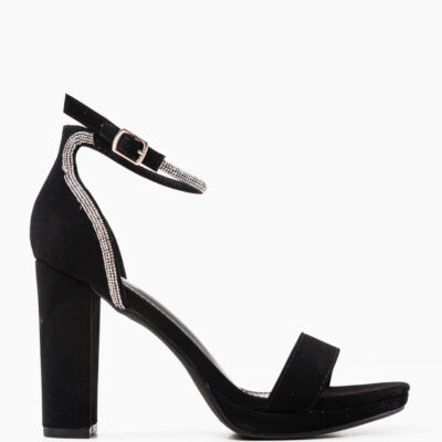 Black Friday Sandale cu toc Cooper Negre