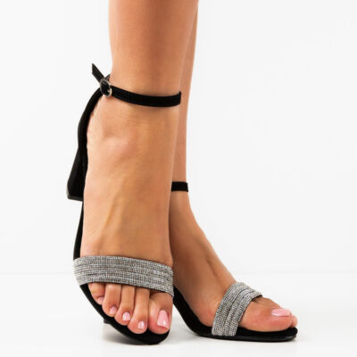 Black Friday Sandale cu toc Duke Negre