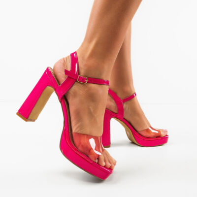Black Friday 2022 Sandale cu toc Ebaka Fuchsia