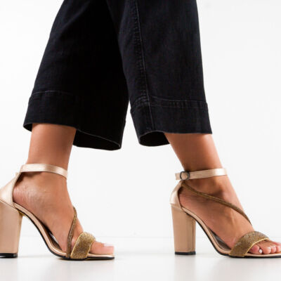 Black Friday Sandale cu toc Heze Bej