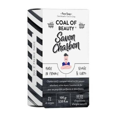 Black Friday 2022 Sapun cu Carbune pentru Fata si Corp - Monsieur Barbier Coal of Beauty Face Soap
