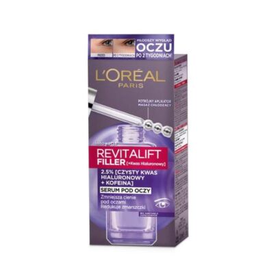 Black Friday 2022 Ser pentru Ochi cu Acid Hialuronic si Cafeina - L'Oreal Paris Revitalift Filler
