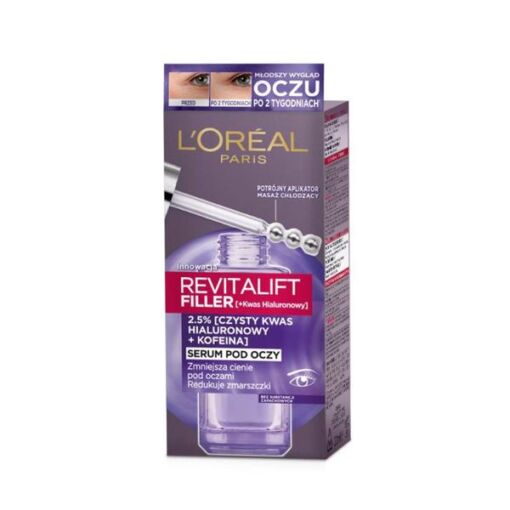 Black Friday 2022 Ser pentru Ochi cu Acid Hialuronic si Cafeina - L'Oreal Paris Revitalift Filler