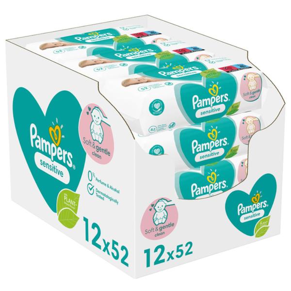 Black Friday 2022 Servetele Umede pentru Pielea Sensibila a Bebelusilor - Pampers Sensitive Soft& Gentle Clean