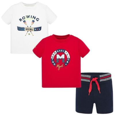 Black Friday 2022 Set 3 piese - tricou + bermude - Rowing Club - Mayoral varsta18 luni +