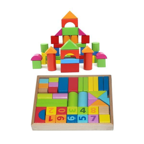 Black Friday 2022 Set 38 cuburi constructie din lemn