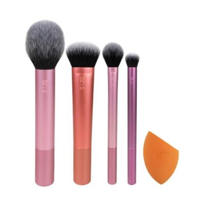 Black Friday 2022 Set 4 Pensule +1 Burete pentru Machiaj - Real Techniques Everyday Essentials Brush
