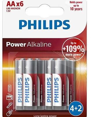 Black Friday 2022 Set 6 baterii Philips POWER ALKALINE BLISTER