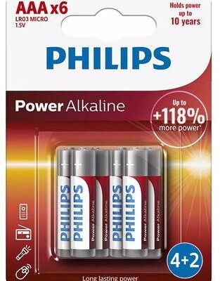 Black Friday 2022 Set 6 baterii Philips POWER BLISTER