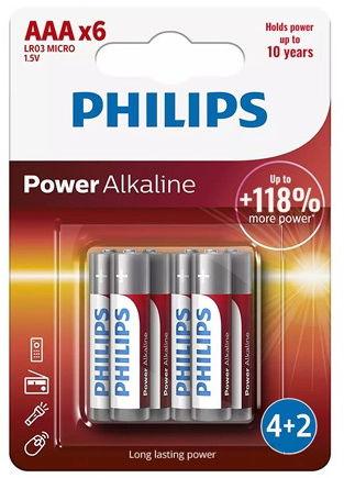 Black Friday 2022 Set 6 baterii Philips POWER BLISTER