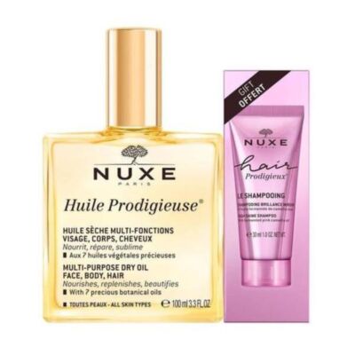 Black Friday 2022 Set Cadou Ulei uscat Nuxe Prodigieux Multi-Function Dry Oil 100 ml + Sampon Hair Prodigieux 30 ml