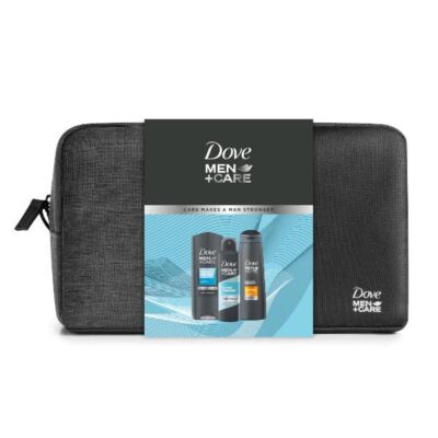 Black Friday 2022 Set Cadou pentru Barbati - Dove Men+Care Clean Comfort Gel de Dus 250ml + Deodorant Spray 150ml + Sampon 250ml + Geanta Cadou