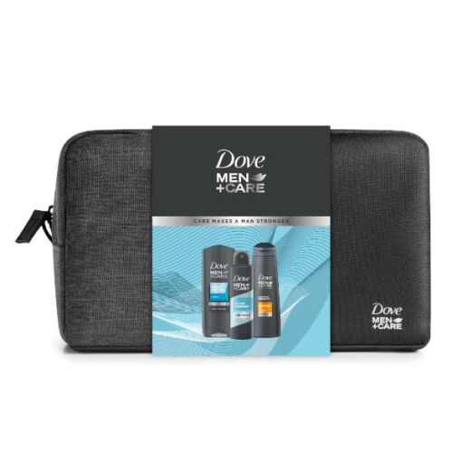Black Friday 2022 Set Cadou pentru Barbati - Dove Men+Care Clean Comfort Gel de Dus 250ml + Deodorant Spray 150ml + Sampon 250ml + Geanta Cadou