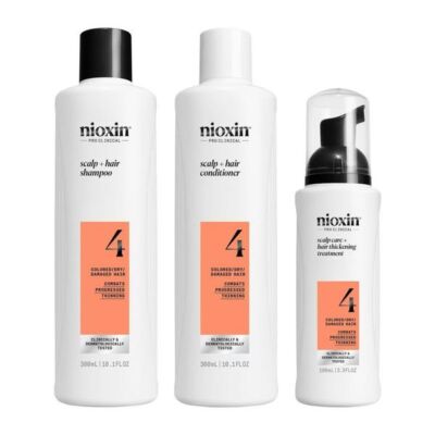Black Friday 2022 Set Produse Profesionale de Par Impotriva Ruperii pentru Par Vopsit sau Deteriorat Afectat de Subtiere Avansata - Nioxin System 4 Kit
