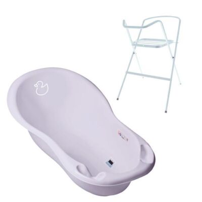 Black Friday 2022 Set cadita 102 cm Duck Lila + Suport metalic cadita DM 018 MOV - Tega Baby