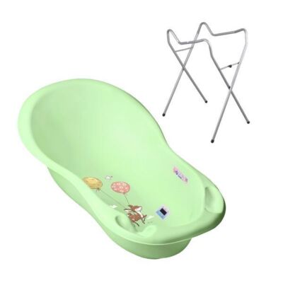 Black Friday 2022 Set cadita 86 cm + Suport universal metalic Forest Fairytail Verde - Tega Baby