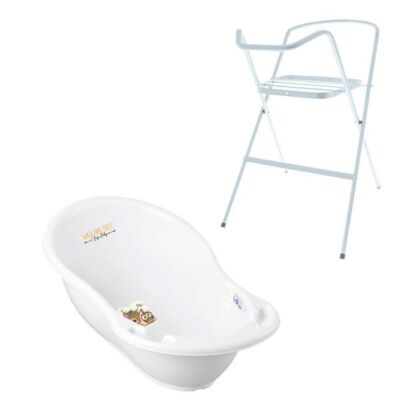 Black Friday 2022 Set cadita alba 102 cm caprioara + Suport metalic cadita DZ