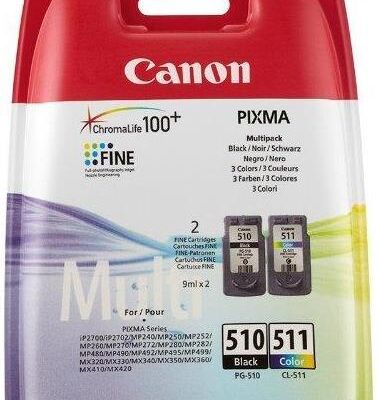 Black Friday 2022 Set cartuse cerneala Canon MultiPack PG-510 + CL-511 (Negru+Cyan+Magenta+Galben)