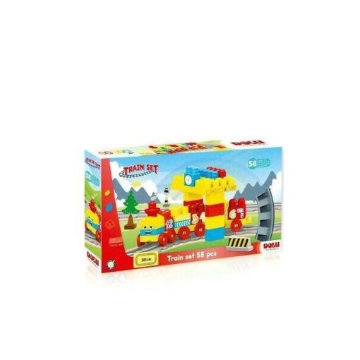 Black Friday 2022 Set de constructii cu trenulet - 58 piese