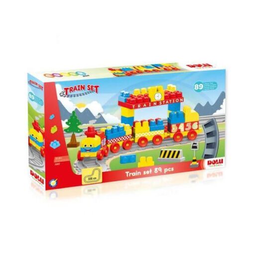 Black Friday 2022 Set de constructii cu trenulet - 89 piese