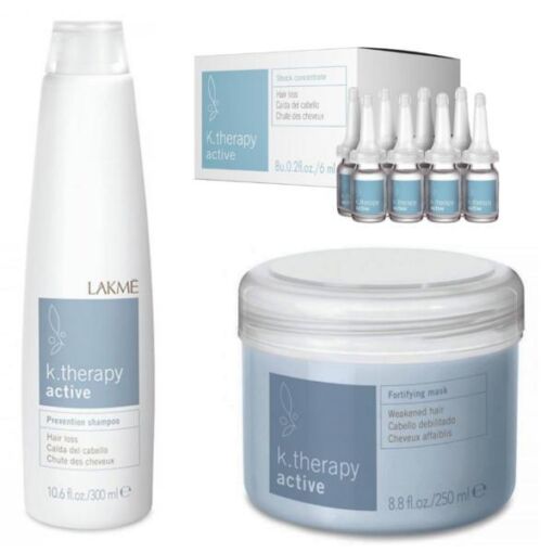 Black Friday 2022 Set impotriva caderii parului Lakme Active Sampon 300 ml + Masca 250 ml + Shock Concentrate 8x6 ml