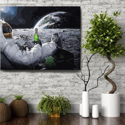Black Friday 2022 Set pictura pe numere (panza) Relaxare in spatiu 40x50 cm