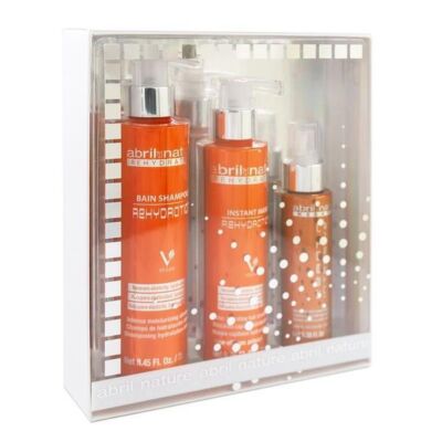 Black Friday 2022 Set produse ingrijire hidratare intensa pentru par uscat sau cret Rehidration Nutrition Abril et Nature (Sampon 250ml