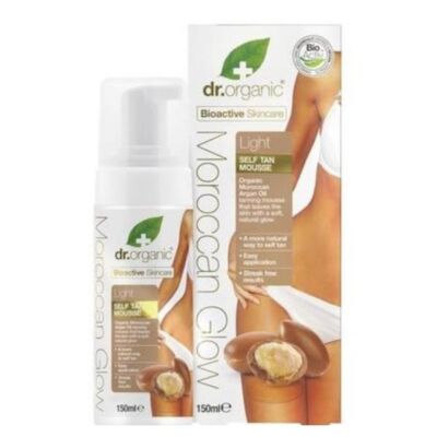 Black Friday 2022 Spuma autobronzanta Dr Organic Moroccan Glow Light