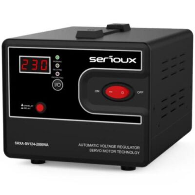 Black Friday Stabilizator de tensiune cu servomotor Serioux SRXA-SV124-2000VA