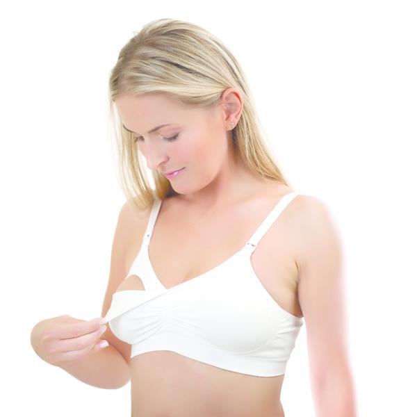 Black Friday 2022 Sutien pentru alaptat - cu ioni de argint E 80-85 cm alb Babyono 506