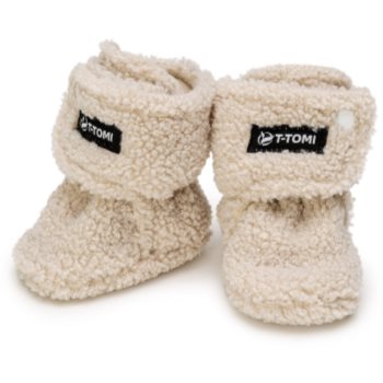 Black Friday T-TOMI TEDDY Booties Cream botoșei pentru copii