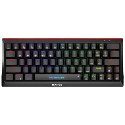 Black Friday 2022 Tastatura Gaming Mecanica Marvo KG962W Rainbow Blue Switch