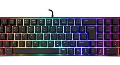 Black Friday Tastatura Gaming Mecanica White Shark GK-001114 Gladius. iluminare RGB