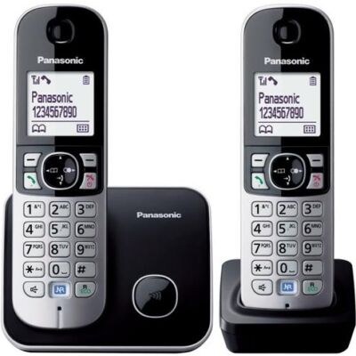 Black Friday Telefon Fix Twin Panasonic KX-TG6812FXB (Negru/Argintiu)
