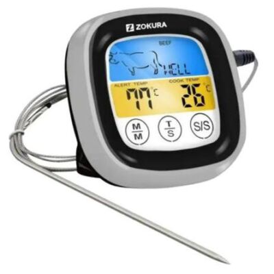 Black Friday 2022 Termometru digital pentru carne ZOKURA Z1241 (Argintiu)