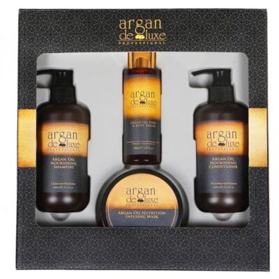 Black Friday 2022 Tratament hidratant pentru par deteriorat Argan de Luxe Professional (cutie cadou)