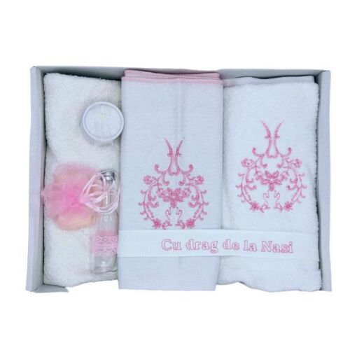 Black Friday 2022 Trusou botez broderie traditionala roz - Dany Kids
