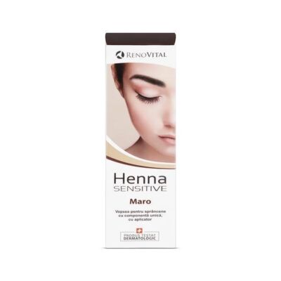 Black Friday 2022 Vopsea Crema pentru sprancene cu Henna Renovital - Maro