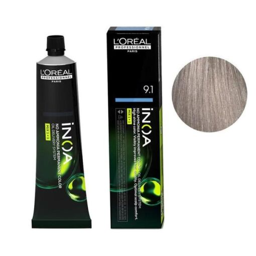 Black Friday 2022 Vopsea de Par Demi-permanenta L'Oreal Professionnel Inoa 9.1 Very Light Ash Blonde