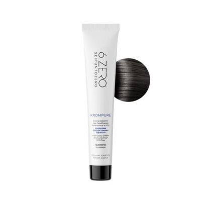 Black Friday 2022 Vopsea permanenta fara amoniac 6.Zero KromPure 3 Castaniu inchis 100ml