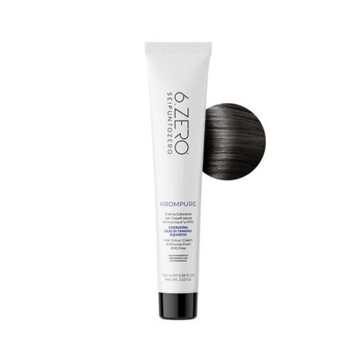Black Friday 2022 Vopsea permanenta fara amoniac 6.Zero KromPure 3 Castaniu inchis 100ml