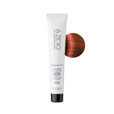 Black Friday 2022 Vopsea permanenta fara amoniac 6.Zero KromPure 7.44 Blond Cupru Intens 100ml